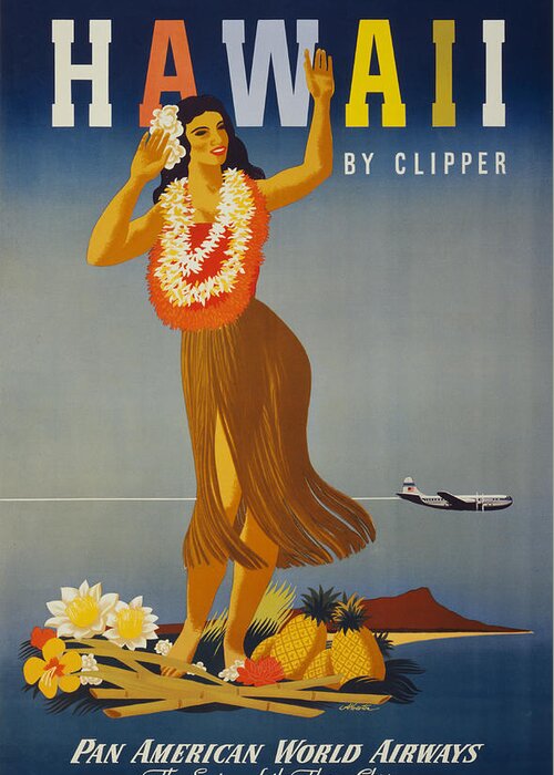 Hawaii Greeting Card featuring the digital art Hawaii by Clipper by Georgia Fowler