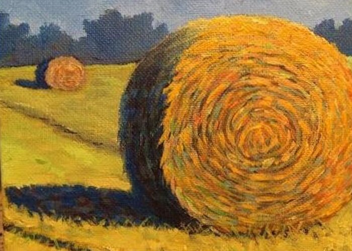 Hay Bale In Sun Greeting Card For Sale By Joseph Parsons