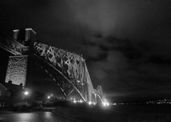 North Queensferry Greeting Card featuring the photograph Hazy lights in the night by Elena Perelman