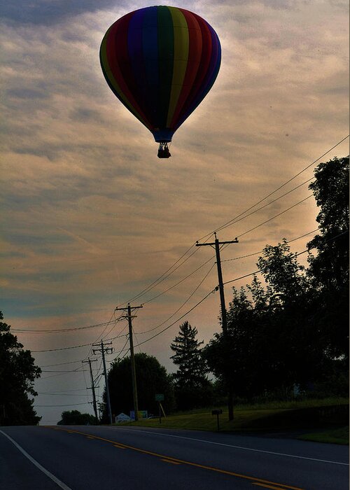 Balloons Greeting Card featuring the photograph Headin HOME by Robert McCubbin