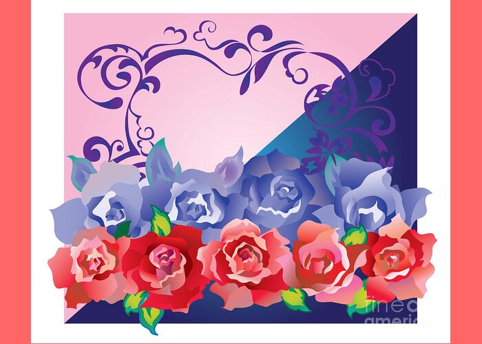 Heart Greeting Card featuring the digital art Heart Post Card by Ariadna De Raadt