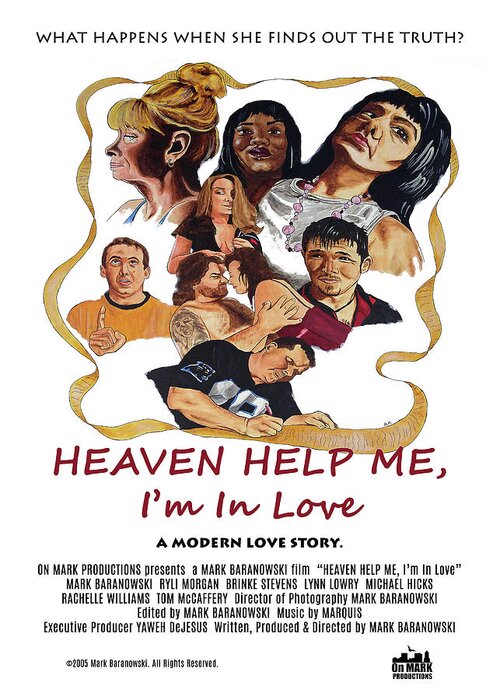Movie Greeting Card featuring the painting Heaven Help Me, I'm In Love poster C by Mark Baranowski