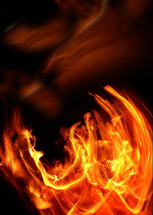 Fire Greeting Card featuring the photograph Heavenly Flame by Donna Blackhall