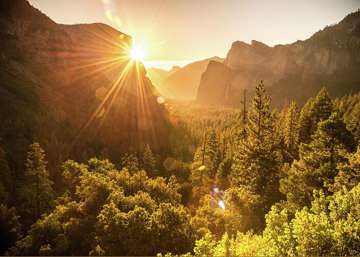Yosemite Greeting Card featuring the photograph Heavenly Valley by Kristopher Schoenleber