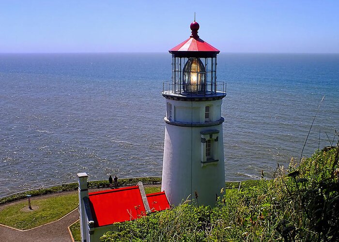 Lighthouse Greeting Card featuring the photograph Heceta Head Lighthouse by Wendy McKennon