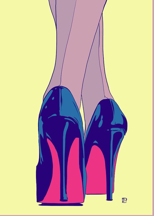 Heels. Sexy Greeting Card featuring the drawing Heels by Giuseppe Cristiano