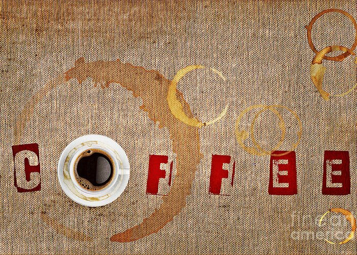 Coffee Greeting Card featuring the digital art Help yourself by Binka Kirova
