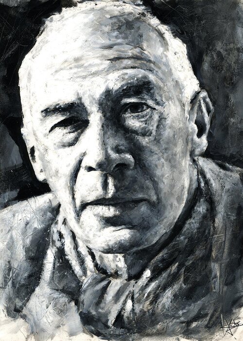 Henry Miller Greeting Card featuring the painting Henry Miller by Christian Klute