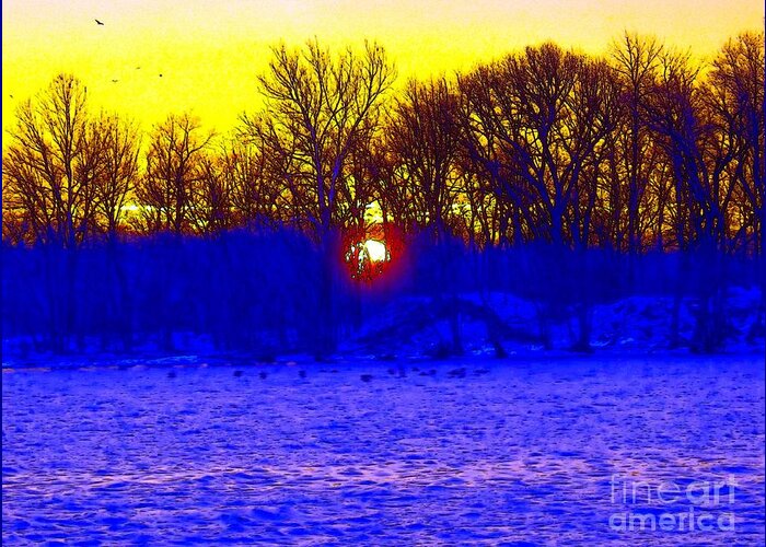 Sunrise Greeting Card featuring the photograph Here Comes The Sun by Robyn King