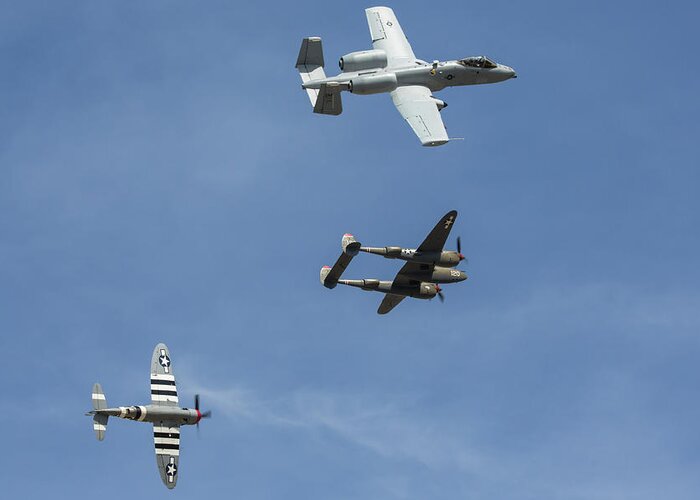 Heritage Greeting Card featuring the photograph Heritage Flight Break by John Daly