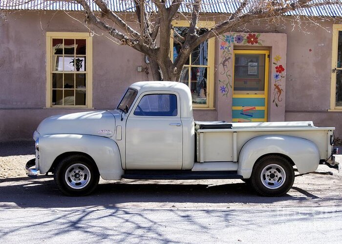 Wall Greeting Card featuring the photograph Hillsboro New Mexico 1949 GMC 100 by Barbara Chichester
