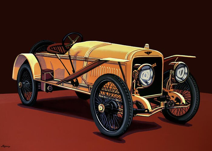 Hispano Suiza T15 Alfonso Xiii Greeting Card featuring the painting Hispano Suiza T15 Alfonso Xlll 1912 Painting by Paul Meijering