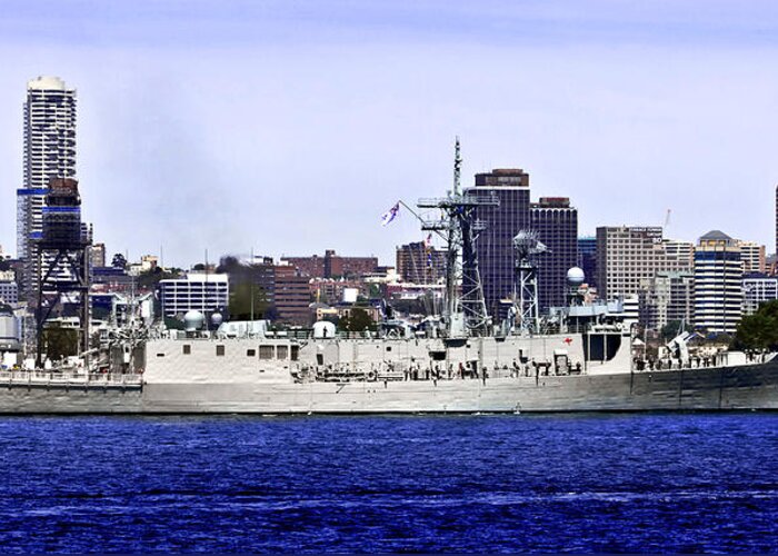 Hmas Sydney Greeting Card featuring the photograph HMAS Sydney FFG 03 by Miroslava Jurcik
