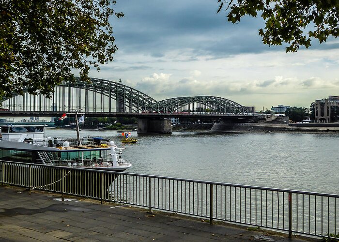 Hohenzollern Bridge Greeting Card featuring the photograph Hohenzollern Bridge - Cologne by Pamela Newcomb