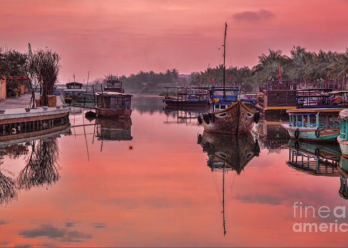 Landscape Greeting Card featuring the photograph Hoi An Sunset by Chuck Kuhn