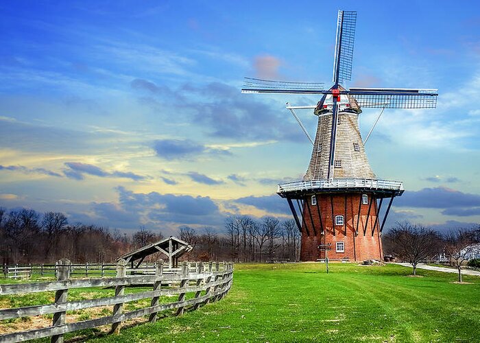 Holland Greeting Card featuring the photograph Holland Windmill by Tammy Chesney