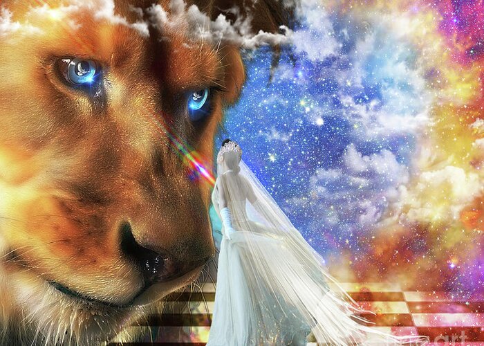 Bride Of Christ Greeting Card featuring the digital art Divine Perspective by Dolores Develde