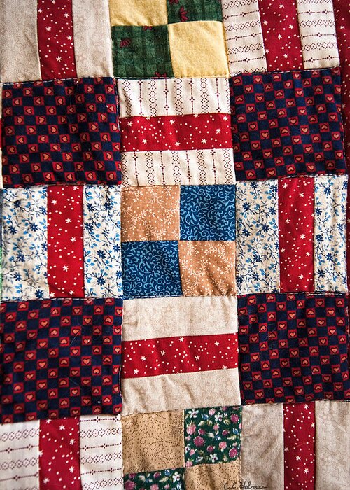 Quilt Greeting Card featuring the photograph Homemade Quilt by Christopher Holmes