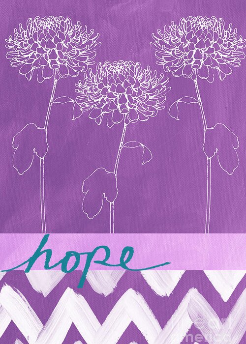 Flowers Greeting Card featuring the painting Hope by Linda Woods