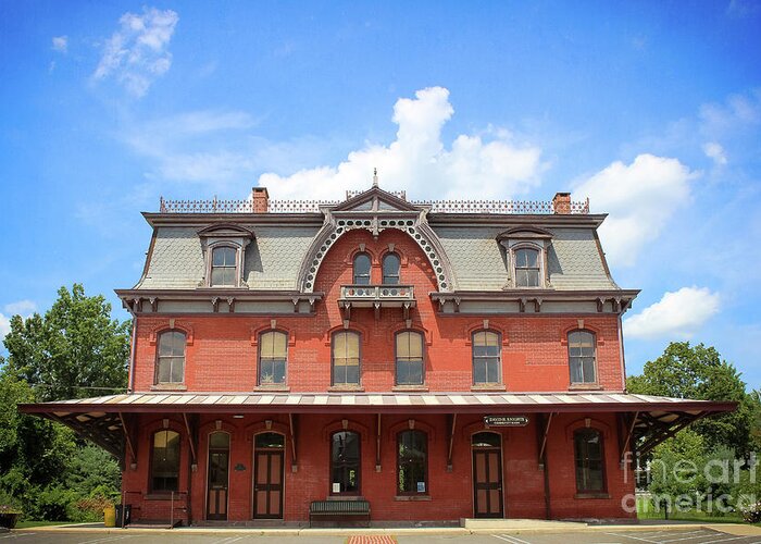 Hopewell Greeting Card featuring the photograph Hopewell Railroad Station by Colleen Kammerer