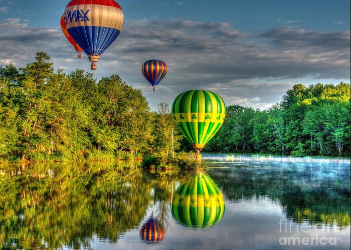 Hot Air Balloons Greeting Card featuring the photograph Hot Air Balloons by Steve Brown