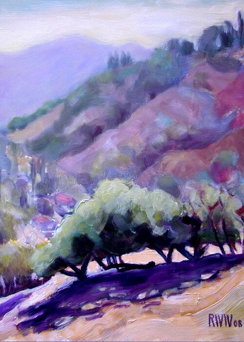 Plein Air Greeting Card featuring the painting Hot Summer by Richard Willson