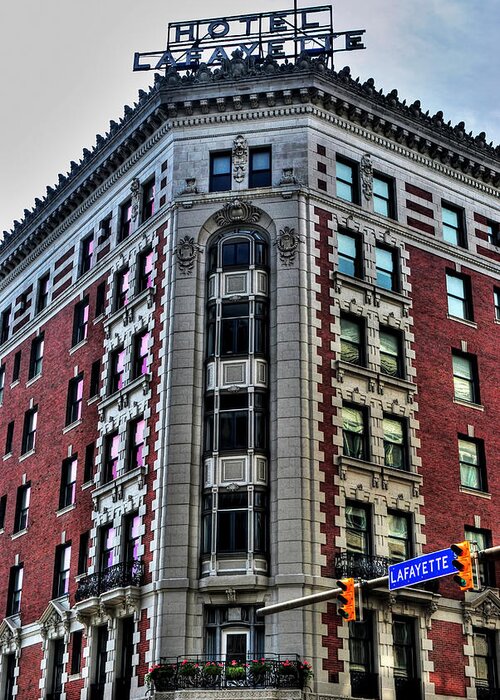  Greeting Card featuring the photograph Hotel Lafayette Series 0003 by Michael Frank Jr