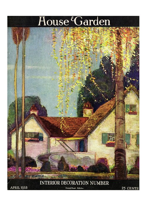 House And Garden Greeting Card featuring the photograph House And Garden Interior Decoration Number Cover by Porter Woodruff