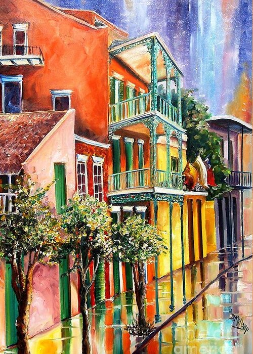 New Orleans Greeting Card featuring the painting House of the Rising Sun by Diane Millsap