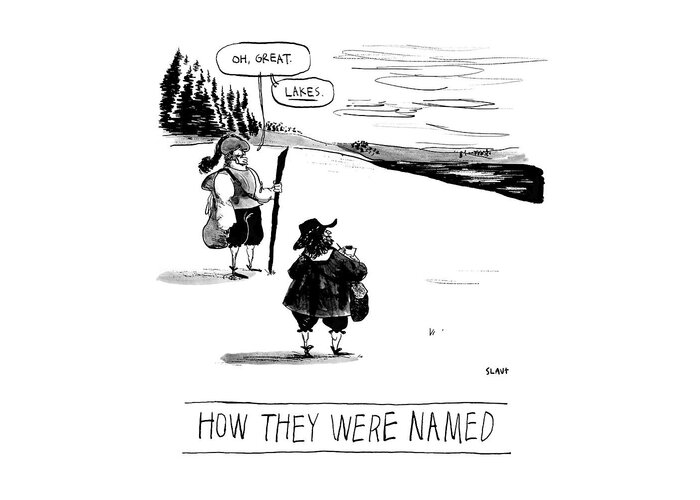 How They Were Named Greeting Card featuring the drawing How They Were Named by Sara Lautman