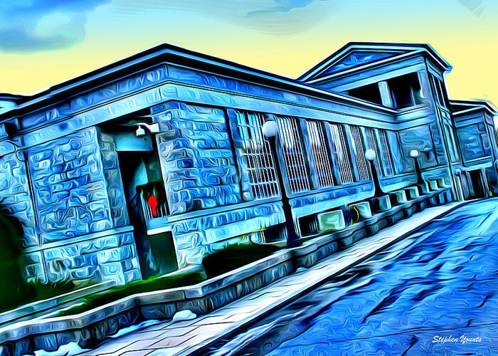 History Greeting Card featuring the digital art Howard County Courthouse by Stephen Younts