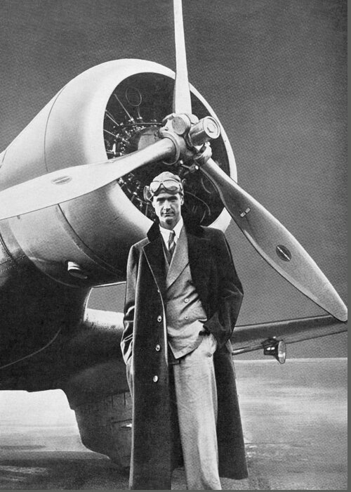 Howard Hughes Greeting Card featuring the photograph Howard Hughes, Us Aviation Pioneer by Science, Industry & Business Librarynew York Public Library