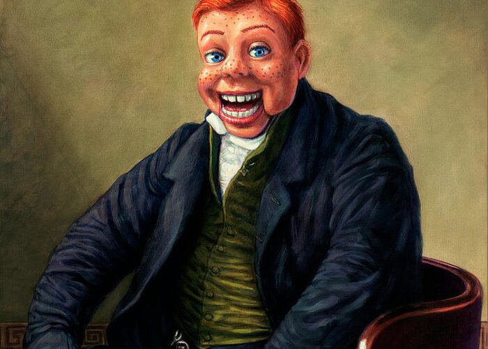 Howdy Doody Greeting Card featuring the painting Howdy-Francois Bertin by James W Johnson