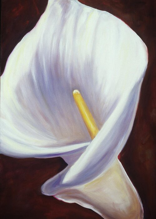 Calla Lily Greeting Card featuring the painting Huey by Shannon Grissom