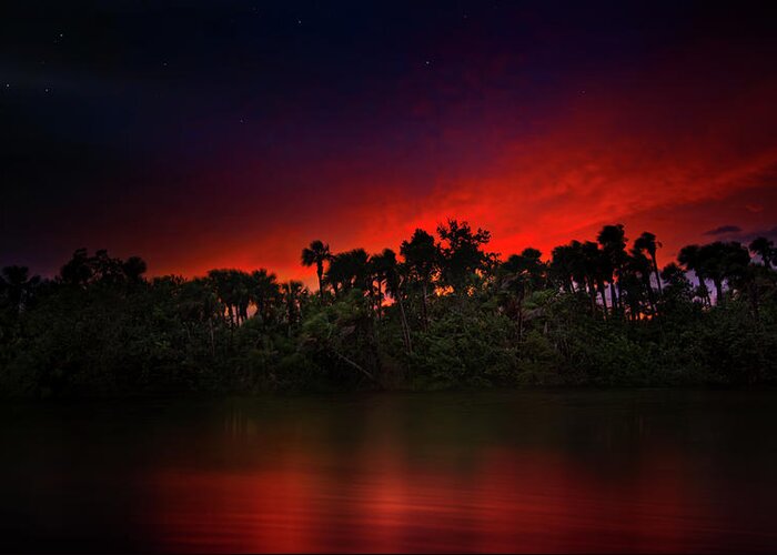 Sunset Greeting Card featuring the photograph Hurricane Sunset by Mark Andrew Thomas