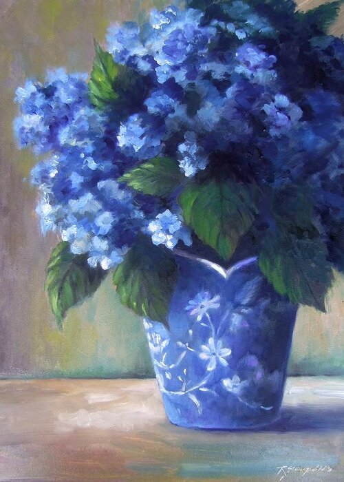 Flowers Greeting Card featuring the painting Hydrangea Study by Ruth Stromswold