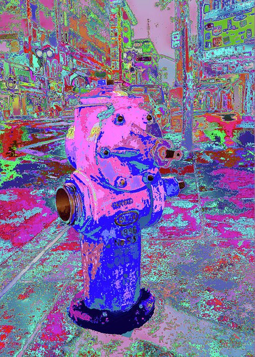 Find U'r Love Found Greeting Card featuring the photograph hydrant in L.A. 4 by Kenneth James