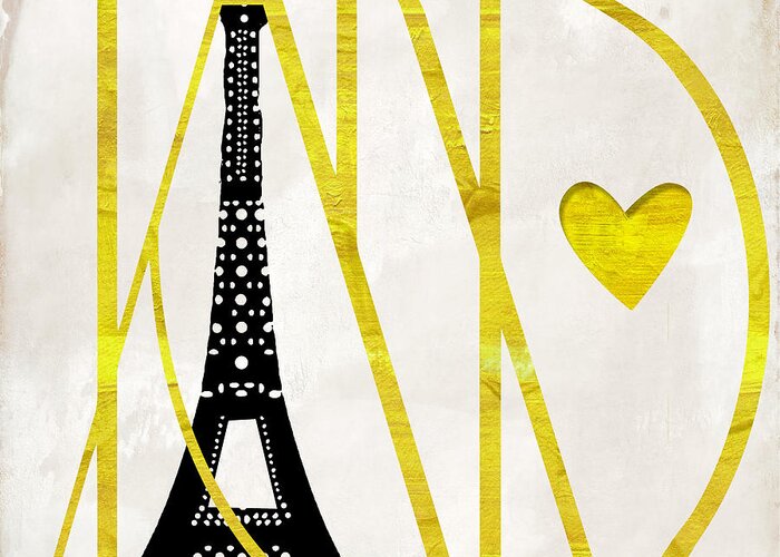 Paris Greeting Card featuring the painting I Love Paris by Mindy Sommers