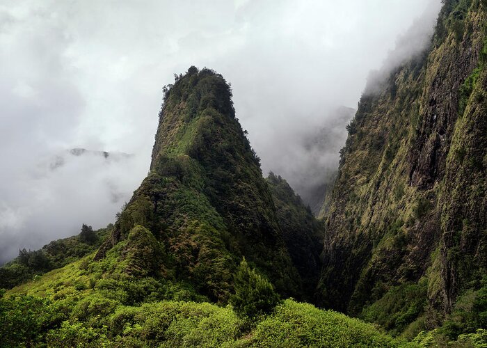 Maui Greeting Card featuring the photograph Iao Needle by Christopher Johnson