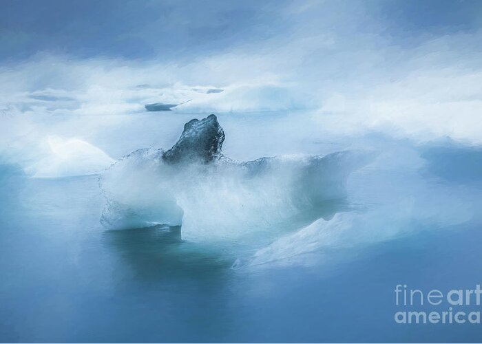 Iceland Greeting Card featuring the photograph Icebergs, Jokulsarlon Lagoon, Iceland by Philip Preston