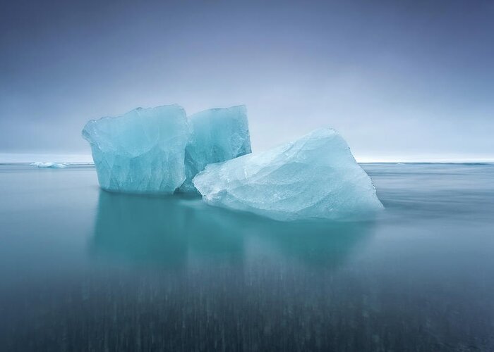 Iceland Greeting Card featuring the photograph Icebergs by Jorge Maia