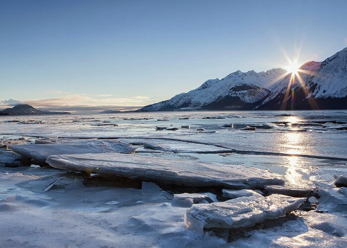 Alaska Greeting Card featuring the photograph Icy Chilkat Sunset by Michele Cornelius
