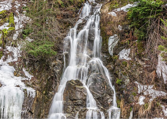 Falls Greeting Card featuring the photograph Icy Waterfall by Mark Joseph