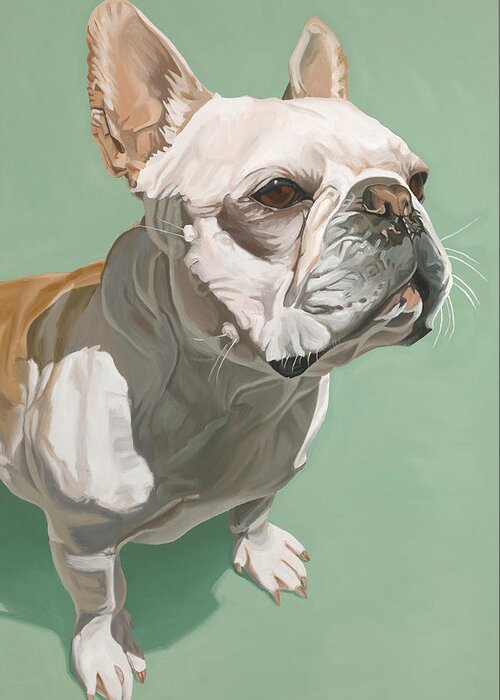 Dog Greeting Card featuring the painting Ignatius by Nathan Rhoads