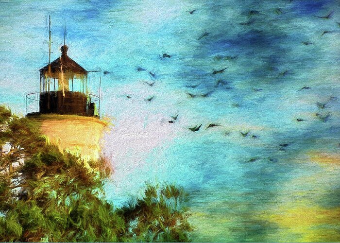 Birds Greeting Card featuring the digital art I'm Here To Watch You Soar II by Jan Amiss Photography