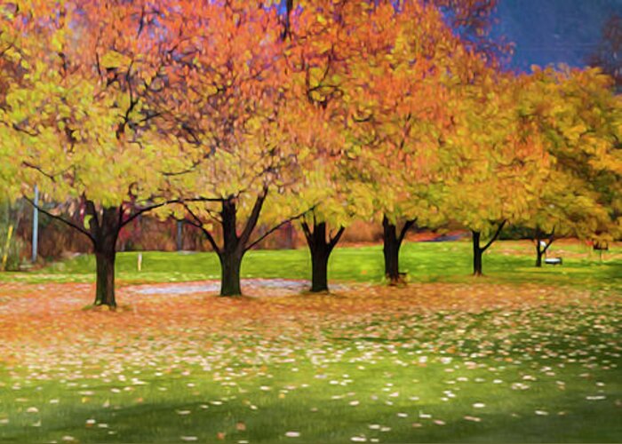 Theresa Tahara Greeting Card featuring the photograph Impressionist Autumn by Theresa Tahara