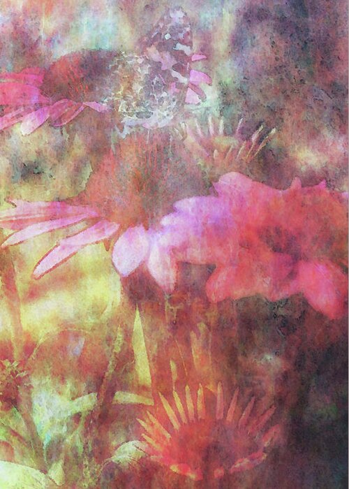 Impressionist Greeting Card featuring the photograph Impressionist Queen of the Coneflowers 3754 IDP_2 by Steven Ward