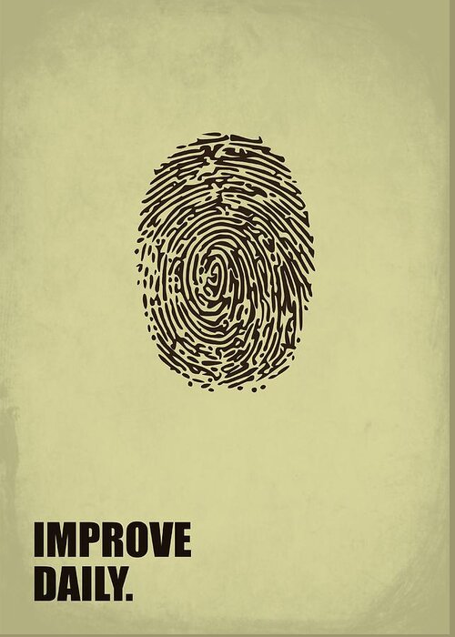 Improve Greeting Card featuring the digital art Improve Daily Business Quotes Poster by Lab No 4