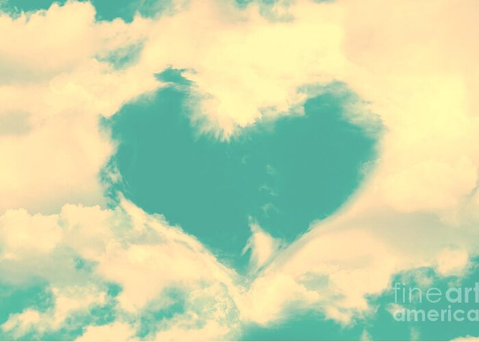 Love in the clouds Greeting Card by Delphimages Photo Creations