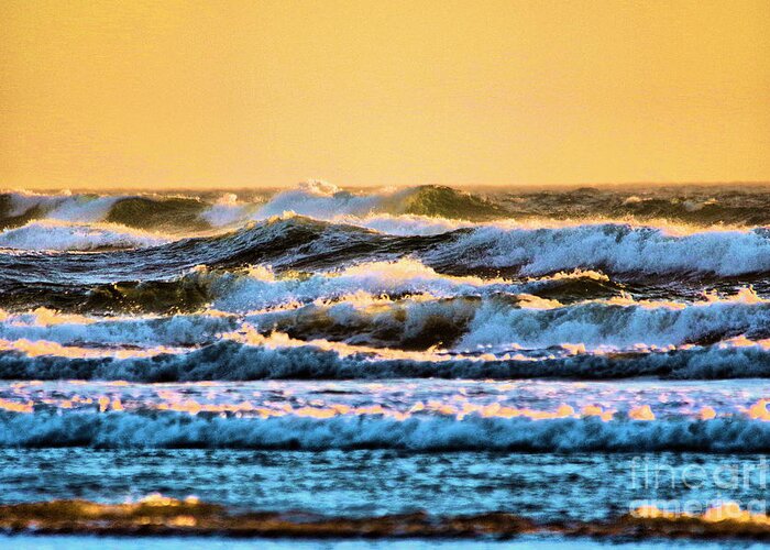 Ocean Greeting Card featuring the photograph Incoming waves by Jeff Swan